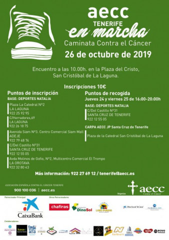 Se puede observar el cartel de la carrera AECC en marcha