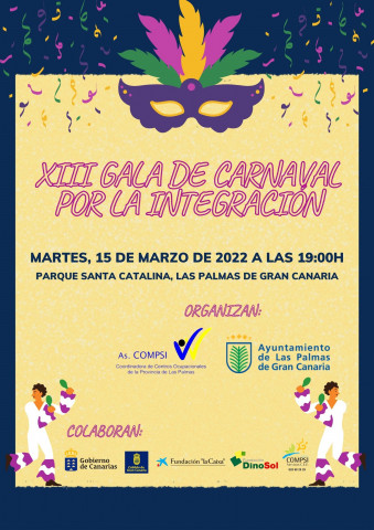 Cartel de la XIII Gala de Carnaval por la Integración